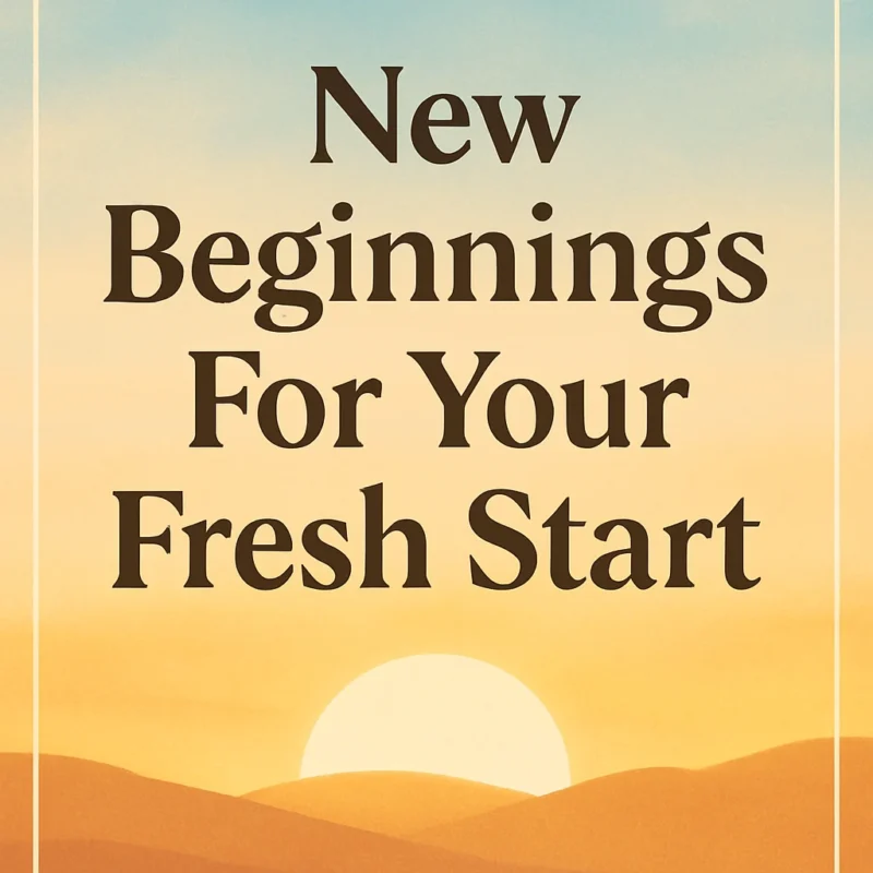 Quotes About New Beginnings For Your Fresh Start