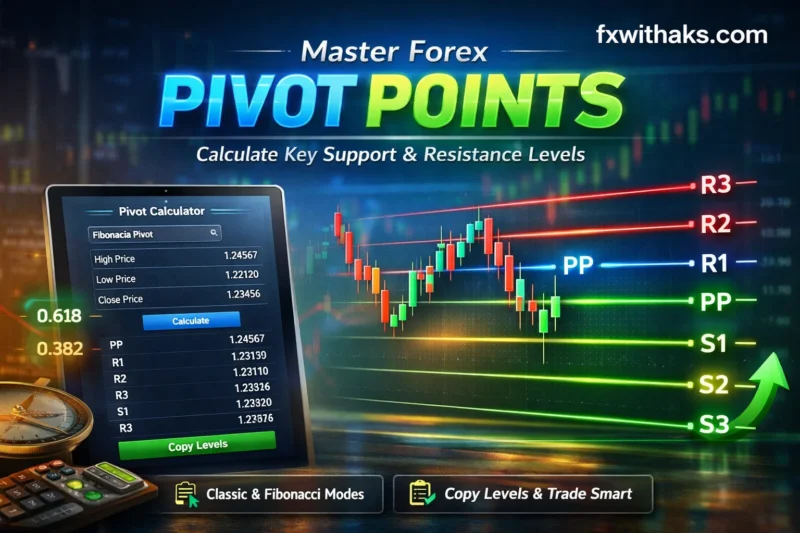 Forex Pivot Point Calculator (Classic & Fibonacci) | Free Tool